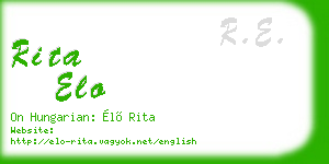 rita elo business card